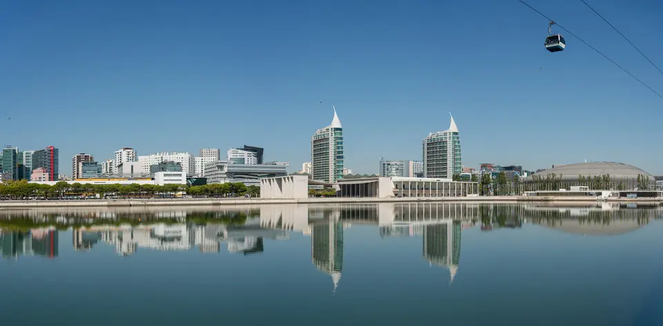 Edifícios modernos no Parque das Nações, em Lisboa